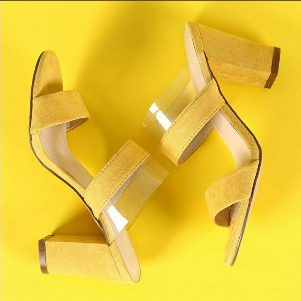2PK - Yellow Transparent Mules